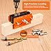 Self Centering Doweling Jig Kit - Adjustable Width Dowel Jig Kit for Straight Holes, Biscuit Joiner Set, 6 Bushings, 3 Size Drill Bits - Woodworking Precision Tool