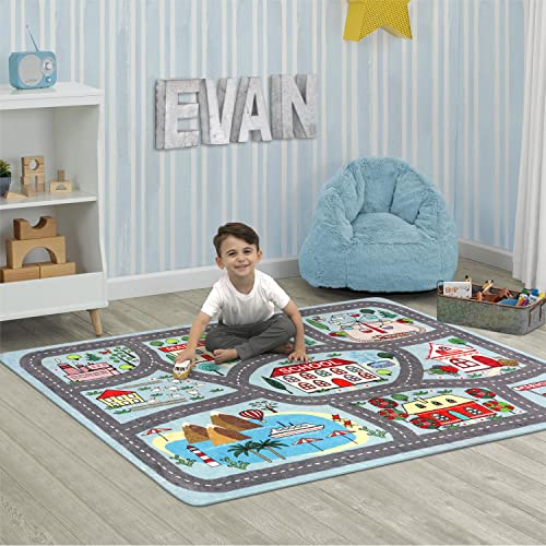 Livebox Soft Kids Rug 4' X 6' Carpet Play Mat For Baby Boys Girls,City Life Road Traffic Playroom Rug For Playing Cars Toys, Educational Nursery Rug For Children Bedroom Kids Room #TOP1