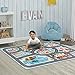 LIVEBOX Soft Kids Rug 4'x6' Carpet Play Mat for Baby Boys Girls, City Life Road Traffic Playroom Rug for Playing Cars Toys, Educational Nursery Rugs for Children Bedroom Kids Room