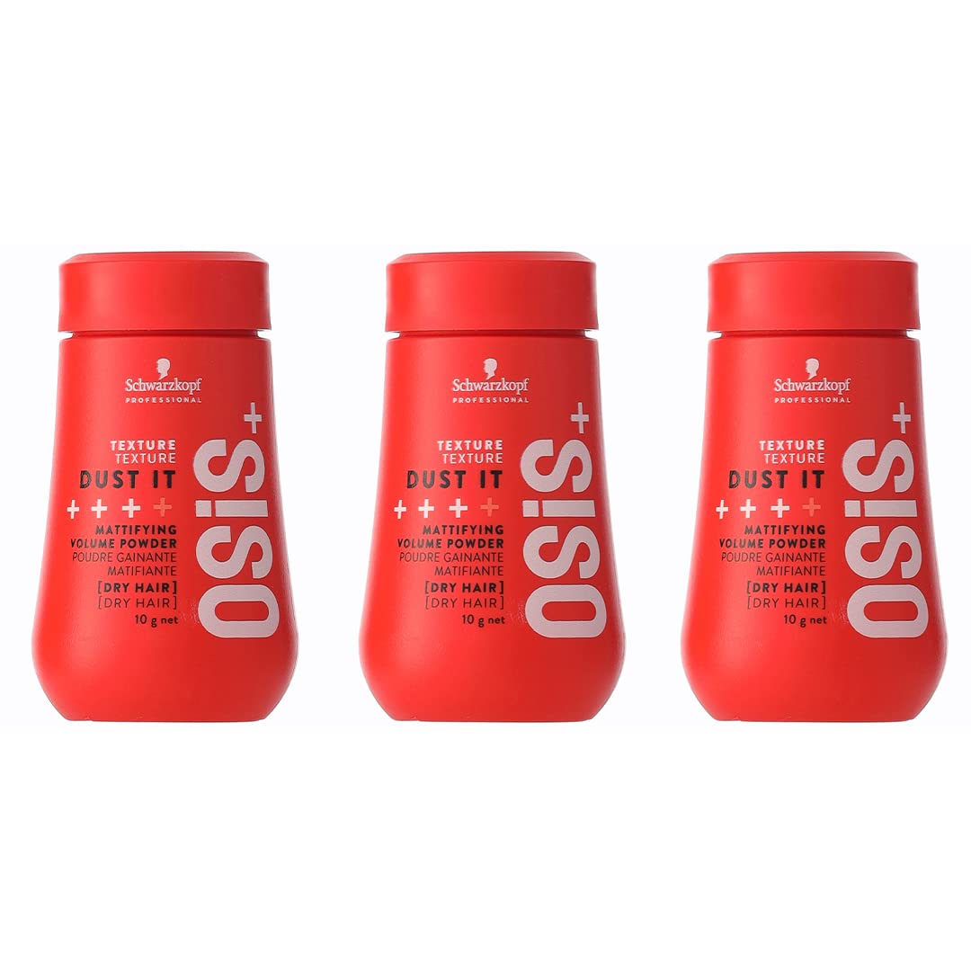 Schwarzkopf Professional - OSiS+ Lot de 3 Poudre Matifiante Dust it 10g Fixation Forte