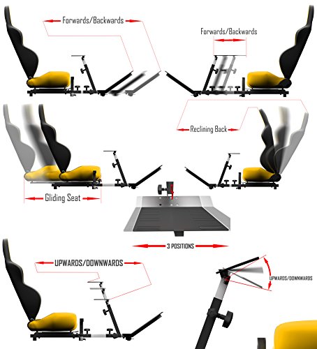 OpenWheeler Advanced Racing Simulator Seat Driving Simulator Gaming Chair with Gear Shift Mount
