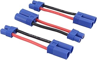 BDHI 3pcs Male EC5 to Female EC3 Connector Adapter Cable 14awg 2in for Lipo Battery(B108-3)