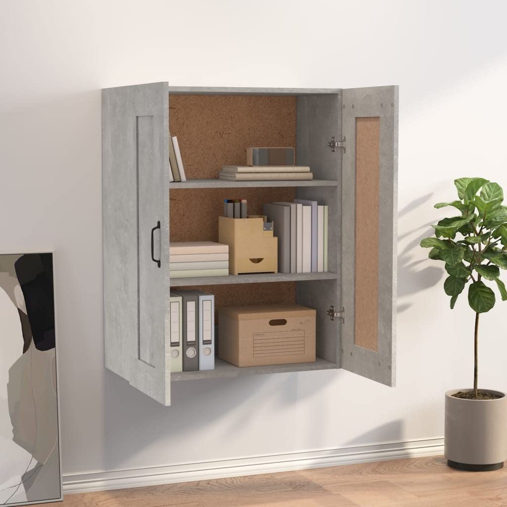 Home Outdoor Sonstiges Hängeschrank Betongrau 69,5 x 32,5 x 90 cm Küche, Haushalt & Wohnen