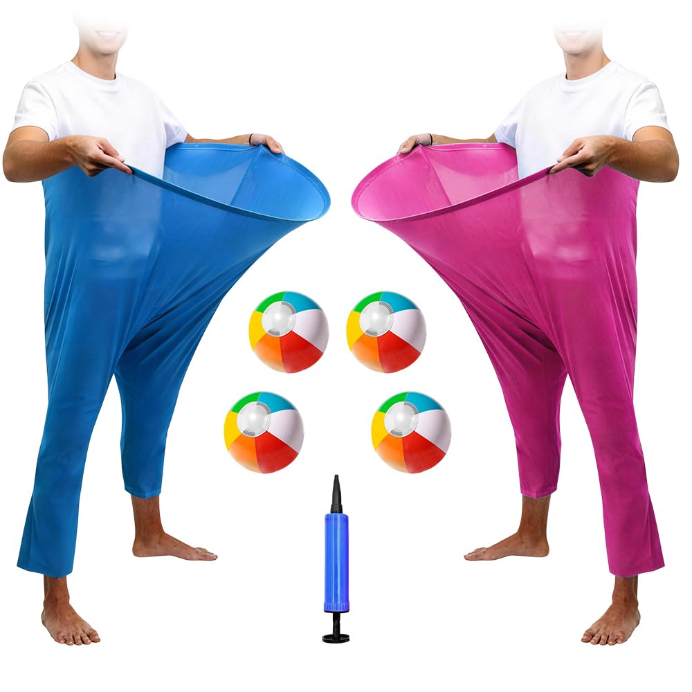 Wxeadu Granny Pants Yard Game, Granny Pants Game Set with 2 Big Granny Pants 4 Inflatable Balls and Pump, Funny Grandma Pants Game, Granny Pant Outdoor Party Games for Adults, Family Reunion