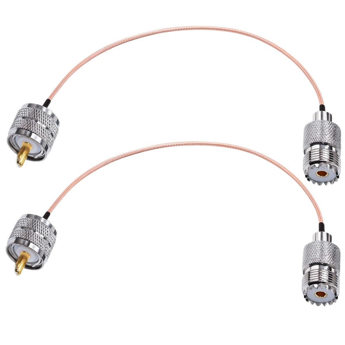 LIHUA Kabel UHF RG316 SO239 męski na żeński kabel koncentryczny 20 cm (20 cm) PL259 Pigtail 50 Ω do CB 2 szt