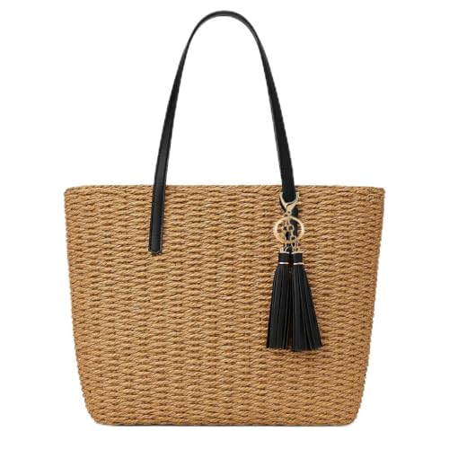 YXILEE Straw Bags For Women | M Size Travel Straw Totes Bag Woven Summer Handmade Shoulder Bag Handbag