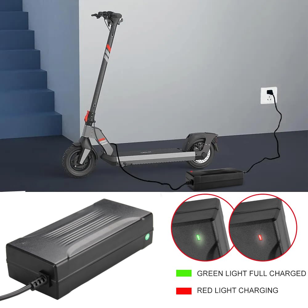 54.6V 3A Cargador de batería para batería de litio con conector XLR para patinete eléctrico Fahrrad, 48V cargador rápido eléctrico para 13S Scooter eléctrico autoequilibrado