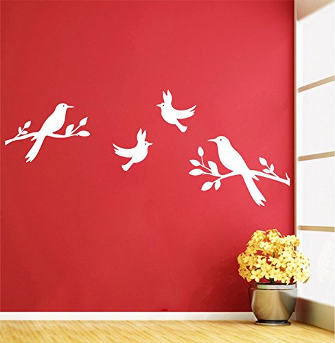 Sticker Yard Birds Wall Sticker & Decal (Color - White Matte Finish PVC Vinyl Size -119cm X 55cm) (B07C5TQWDR) Amazon Price History, Amazon Price Tracker