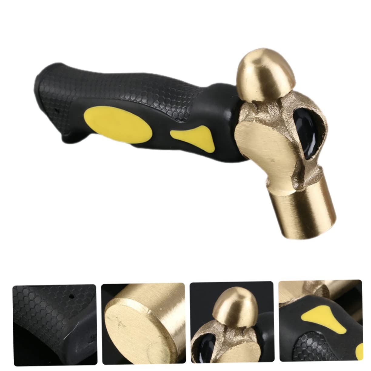 Mipcase Martillo De Latón Martillo De Doble Cabeza De Artesanía El Joyeros Carpintería Sello Doble 1Lb De Cobre De Metal Aluminio Negro Bronce