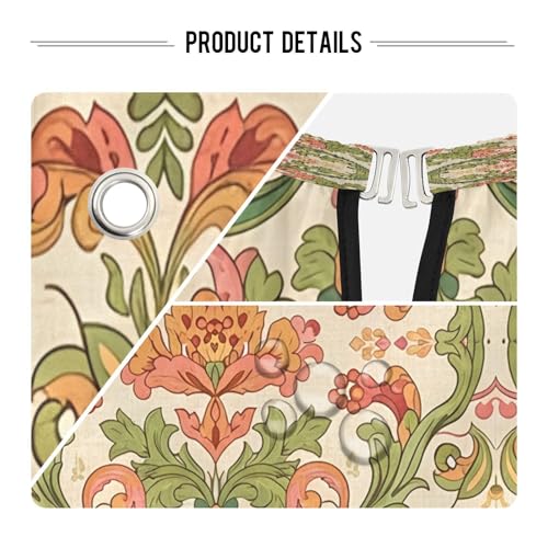 Capa vintage floral Kigai para barbería impermeable miniatura 4