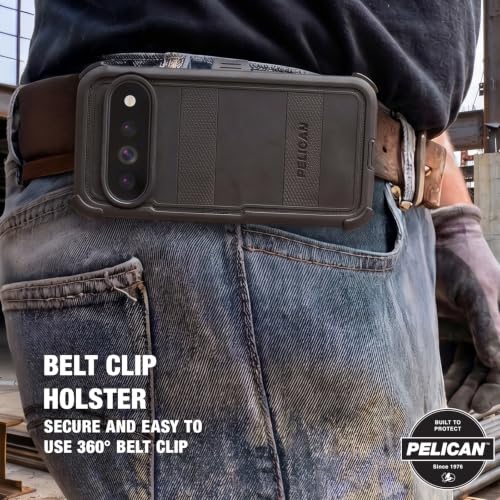 Image of Pelican Voyager Google Pixel 11 Pro XL Case with Belt Clip Holster - Black