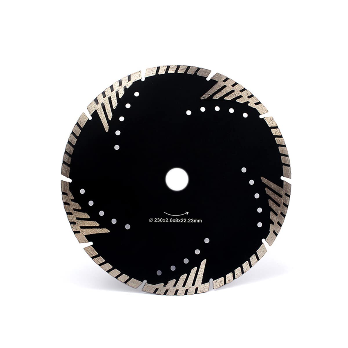 HOMESOM 230mm Diamond Saw Blade with Slant Protection Teeth Cutting Stone Granite Marble Concrete Angle Grinder Cutting with 5/8-11 Thread