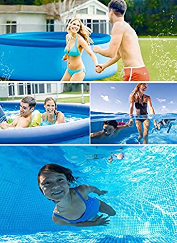 SHWYSHOP Pumpen-Schwimmbecken, rundes Garten-Schwimm-Planschbecken, mit Pumpe, perfekt für Jungen und Mädchen… – Bild 7