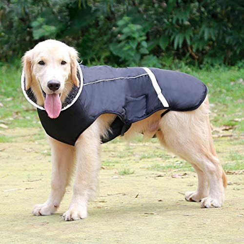 Image of QBLEEV Warm Dog Coat, Reflective Dog Jacket, Waterproof Dogs Winter Coat