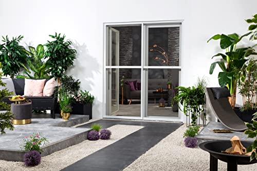Alu-Doppelschiebetür 'Comfort' 240x240 cm (Weiß)