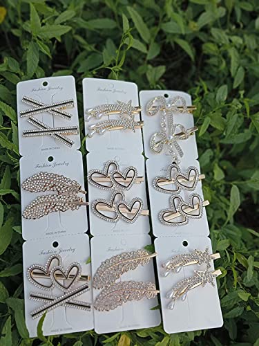 Image of SUNBIRD Gold hairclip-Cat women hairpin-Diamond Hair Clip-Hairpin Barrette Bobby Pin-Hair Styling Tools-Ornament Accessories Korean Style (pack of 4, Look hair pin)