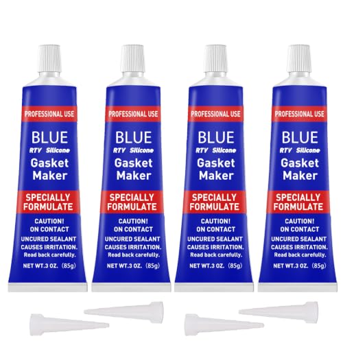 Image of 1DFAUL RTV Silicone Gasket Maker, High Temp Silicone Resist Oil, Blue, 340g | Anti-Freeze RTV Silicone Sealant for Engines, Gearboxes, Pumps, Superchargers