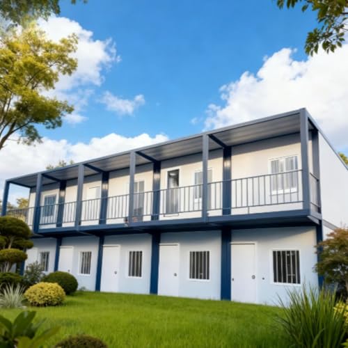 2 Story Modern Prefab Tiny Home for Sale Detachable Villa Container House for Adult Living Modular Prefabricated Home for Apartment Office Hotel School Tiny House Prefab Expandable Boxable Granny Flat