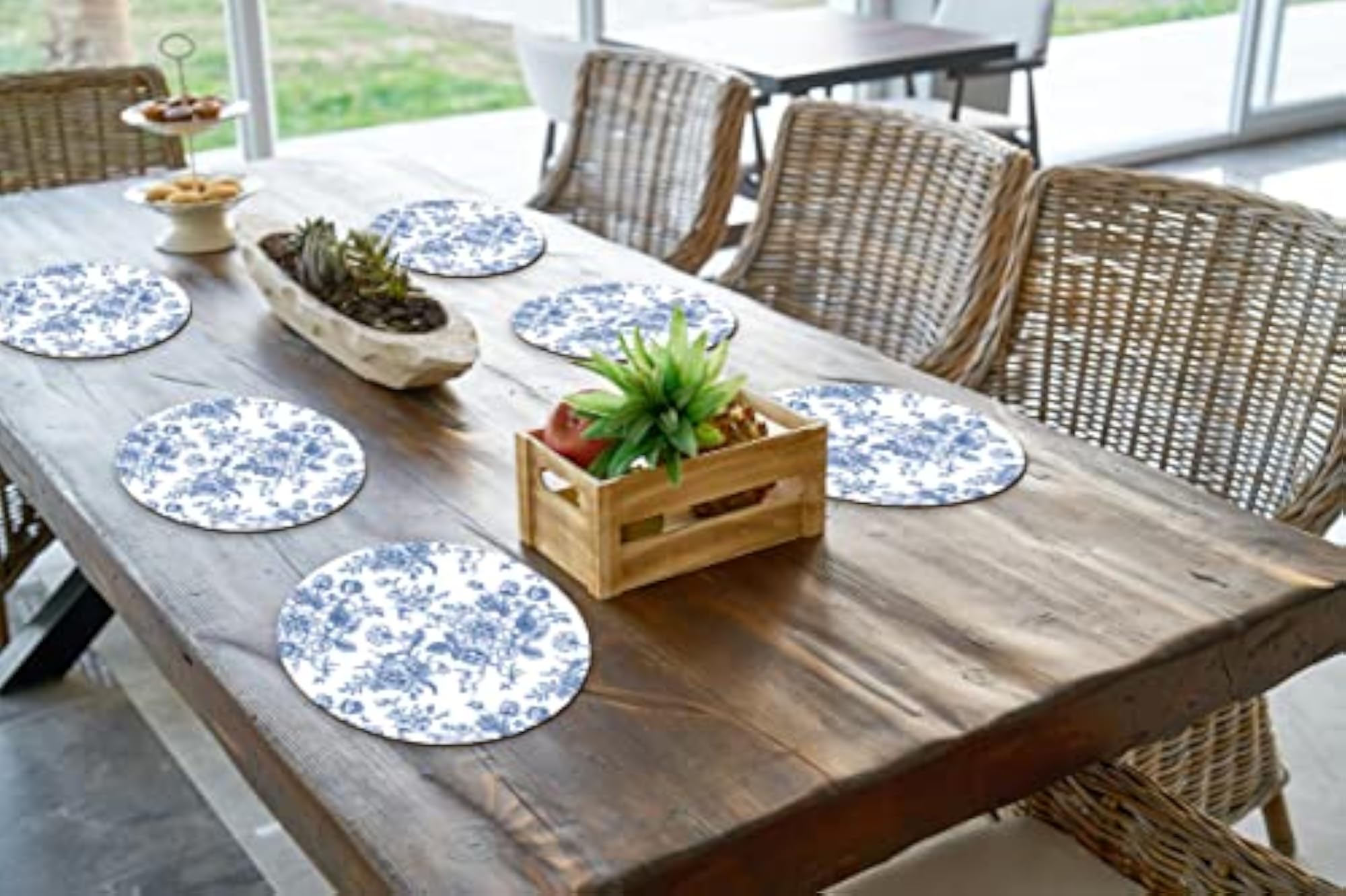 Blue Rose Design Premium Printed MDF Wooden Dining Tablemat
