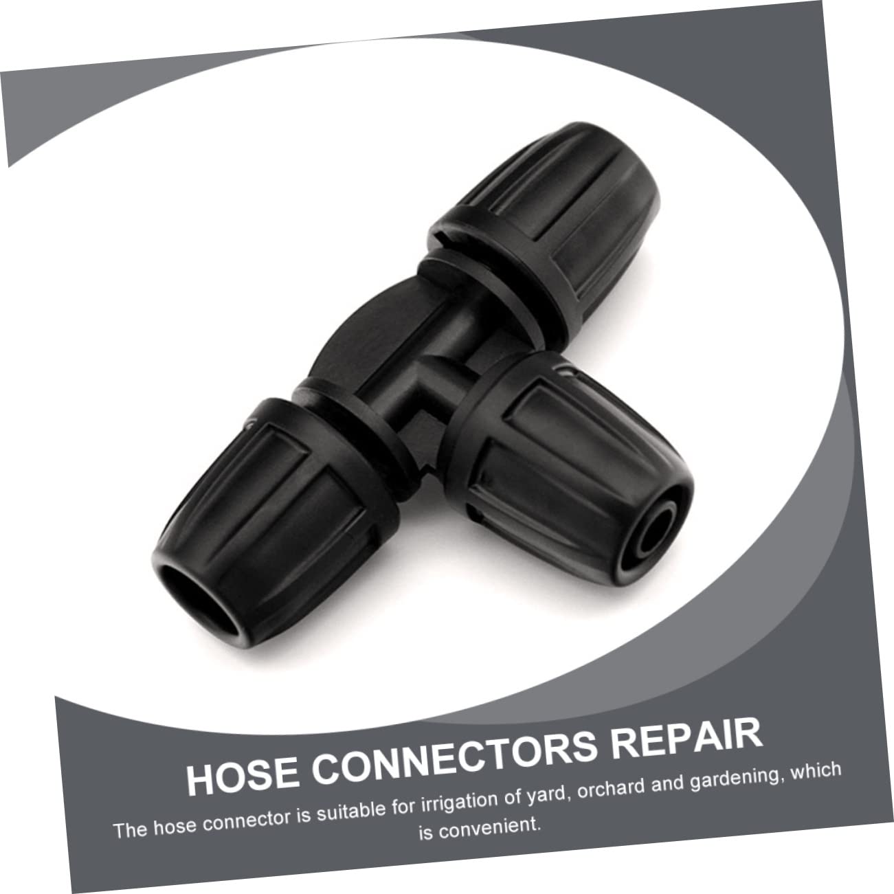 Conector en T, 40 piezas de riego por goteo Junta en T con púas Adaptador de riego en T Adaptador de púas for manguera Conector de tubo de agua