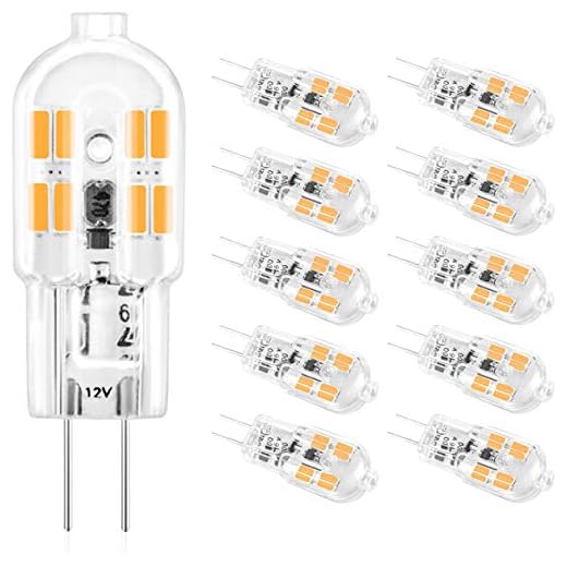 G4 LED-lampor 2 W ersätter 20 W halogenlampa, 3000 K varmt vitt inget flimmer, 12 V AC/DC G4 LED-glödlampor, inte dimbara, 360 ° strålvinkel G4 energibesparande glödlampor, paket med 10, Eco.Luma..