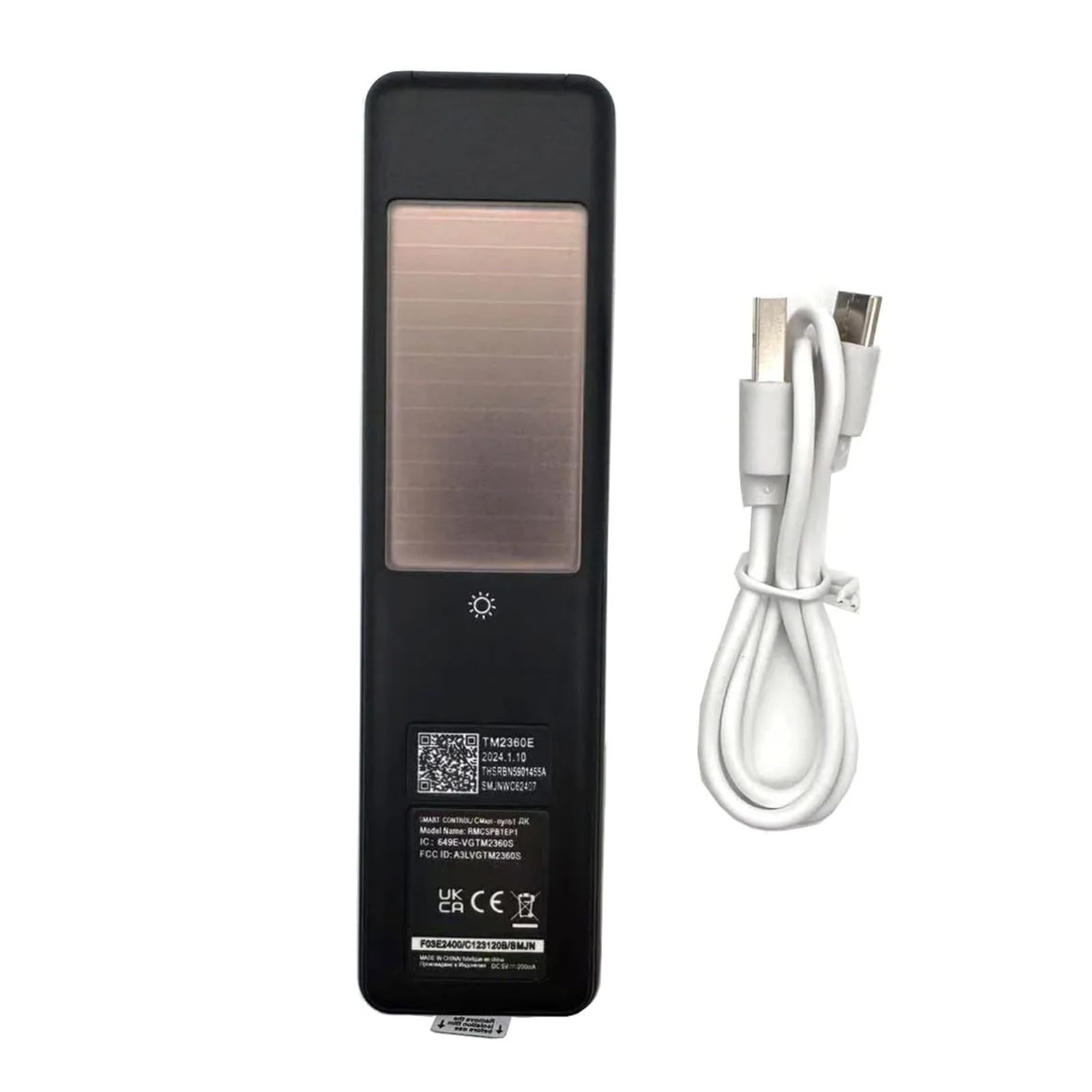 Télécommande Vocale Solaire BN59-01455A/P TM2360E, Compatible avec Samsung 2024 Smart TV, for Neo QLED Série Q60 Q70 Q80 QN85 QN90