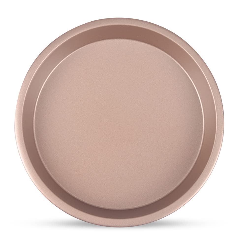 Nonstick Pizza Pans Aluminum Pizza Pan Professional Premium Deep Dish Non-Stick Bakeware for Home Kitchen Bakeware Bread Cake Handmade Golden 9 in