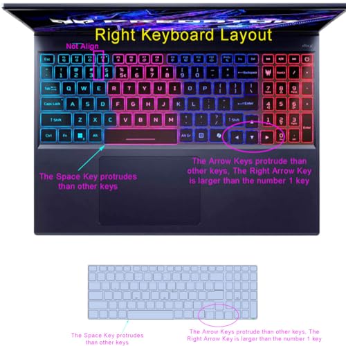 Image of Saco Keyboard Cover Compatible for 2024 Acer Predator Helios 16 PH16-72 /Acer Predator Helios Neo 16 PHN16-72 16 inch Gaming Laptop (Not Fit 2023 Helios 16 PH16-71 /Helios Neo 16 PHN16-71)