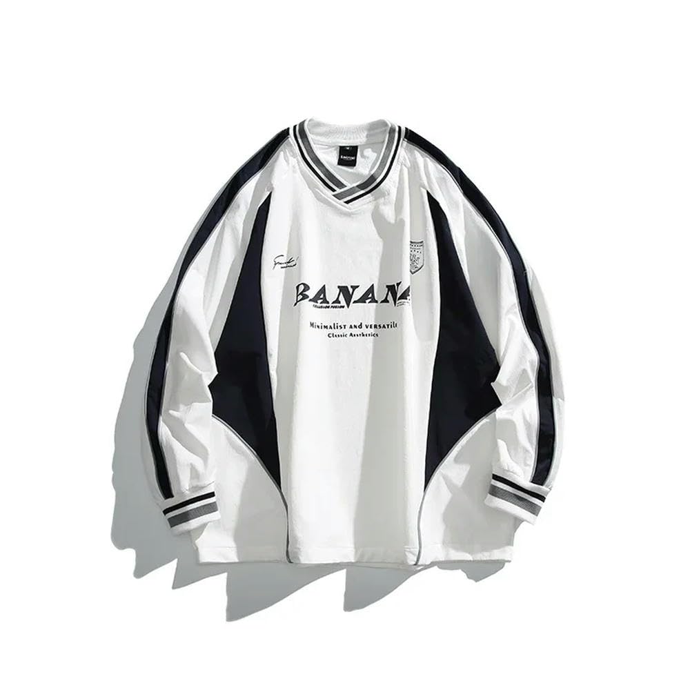 ZBDZSW Felpa da uomo Streetwear Splice Fashion Cityboy Outdoor Hip Hop Sport Style V-Collo Felpe Donna Oversize Felpa con cappuccio