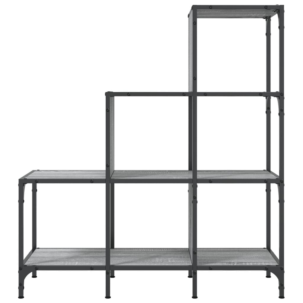 Hothingwell Sonoma Regał Szary 92x30x102 cm Drewno Inżynieria i Metal