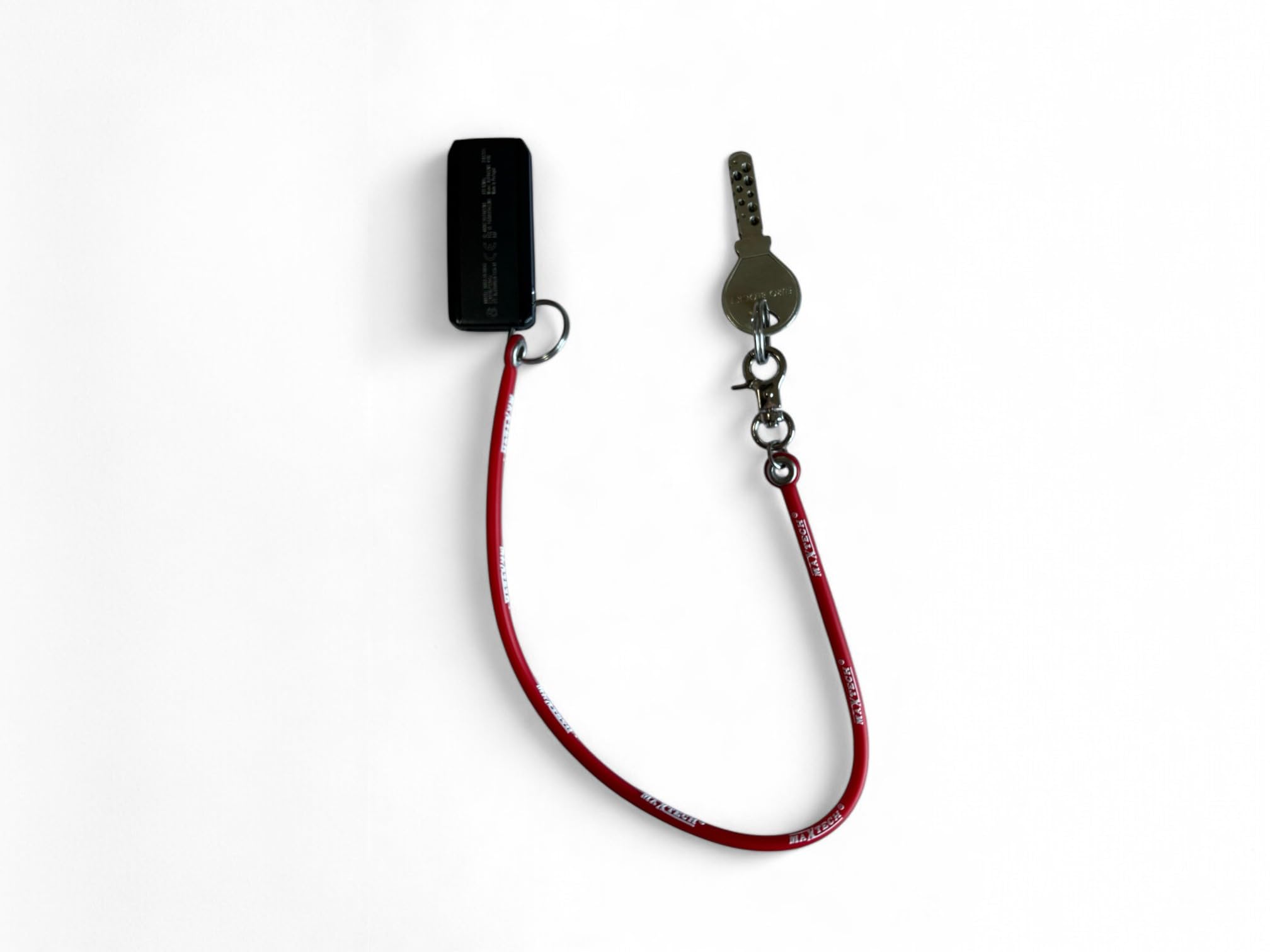 Laccio Block Shaft Laccetto Gomma 38 cm Silicone Moschettone KeyChain Ganci Bloccasterzo Antifurto Catena