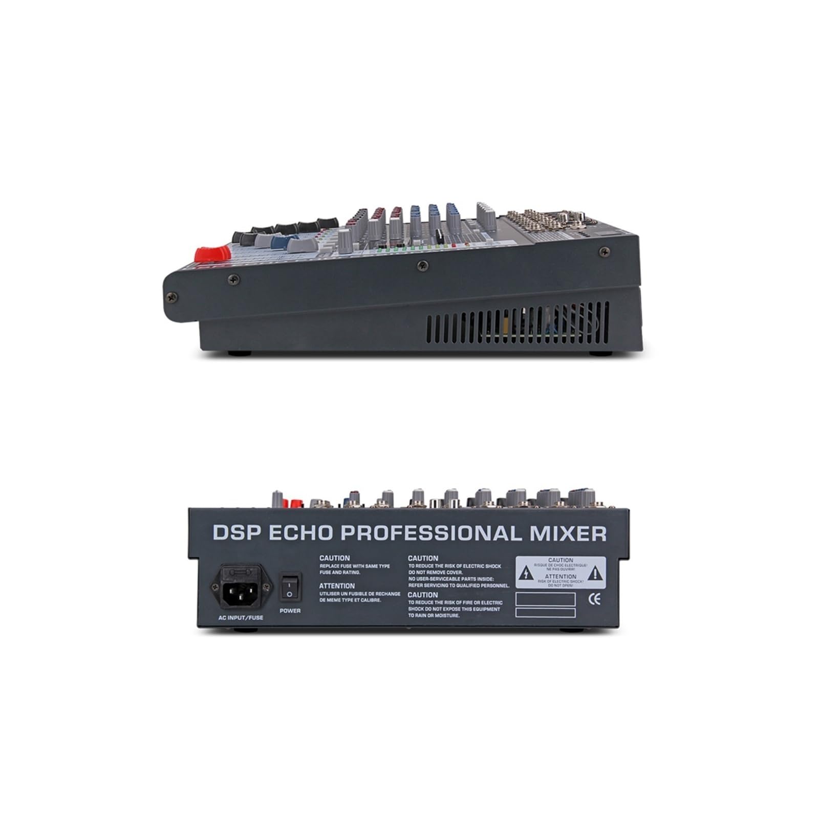 Mikser dźwięku, Mikser 8-kanałowy, kontroler DJ, Sound Board z 24 efektami DSP, wejściem USB XLR Jack Aux