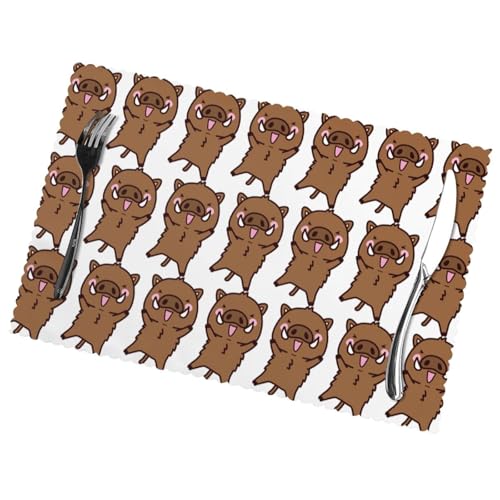 Sets de table sanglier en polyester résistant haute qualité pour grande table - 4