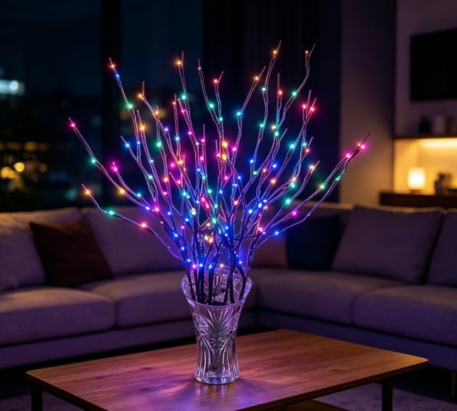 Image of DK177 4 Pack Multicolor Light LED Lighted Branches Battery Operated Lights
