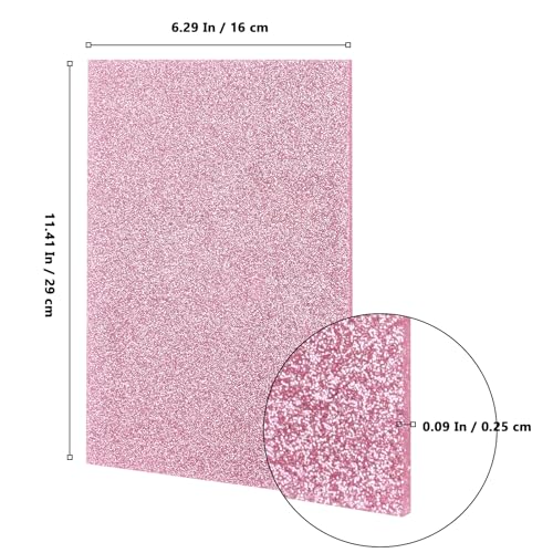 Image of 6 Pack 6.3 x 11.4 Inch Glitter Acrylic Sheets, 2.5mm Thick Square Plastic Sheet, Colored Acrylic Sheets for DIY Projects, Logo, Art Crafts, Sawing, Engraving (Gold, Silver, Pink)