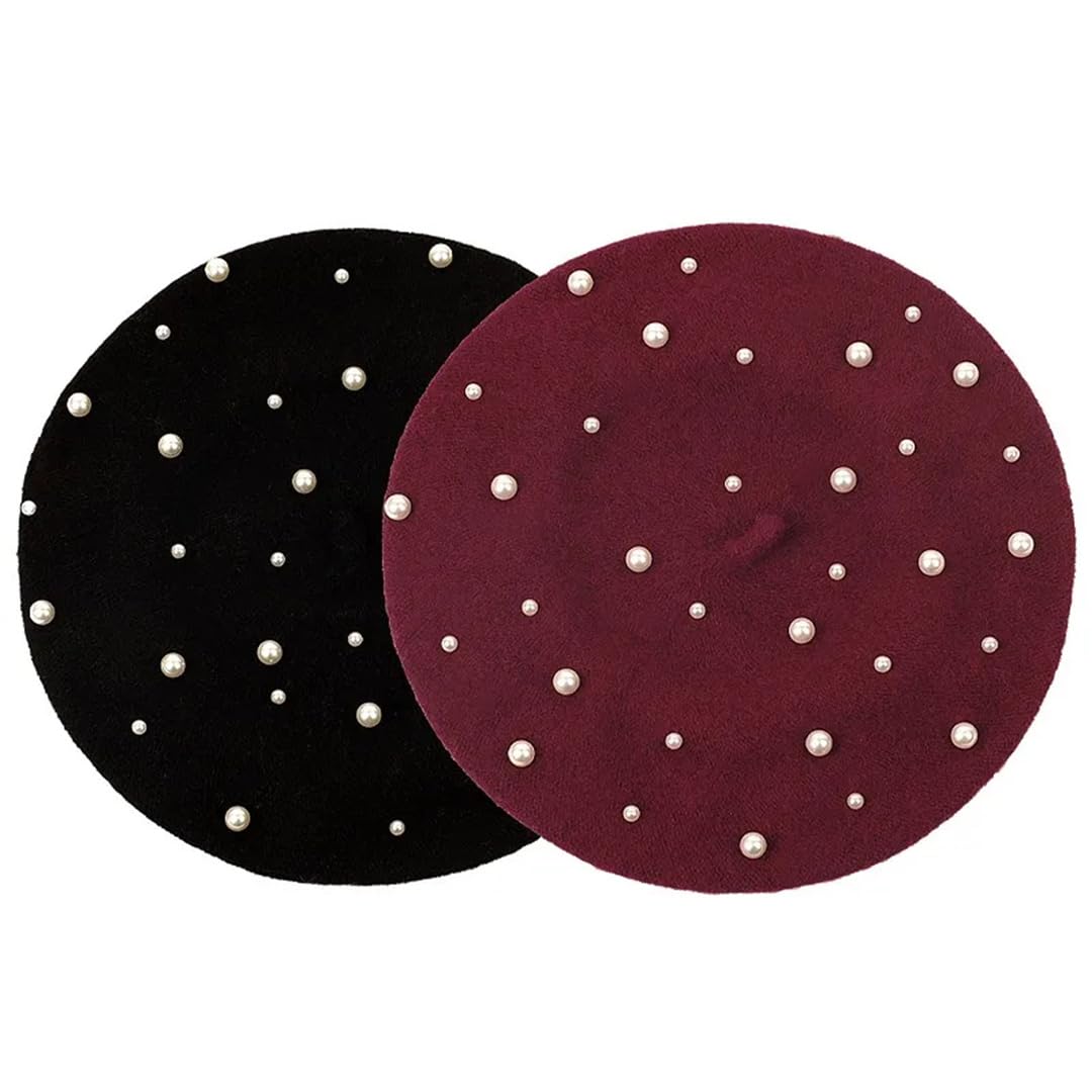 Donne Ragazza Moda Inverno Caldo Francese Berretto Elegante Beanie Caps Tinta Unita Cappello Casual
