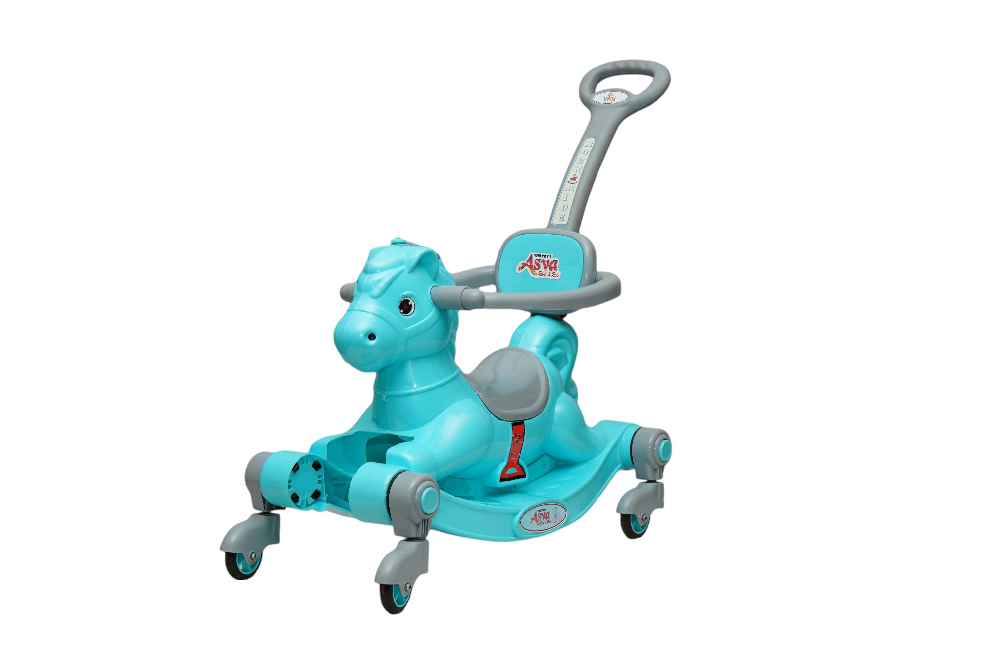 VINI TOYS 3 In 1 Baby Horse Rider | Ride On Car Toy With Rocker For Kids, Push Ride | Built-In Rhyme System | Bis Certified | Child-Safe Plastic | Multi-Functional | Age 12 Months - 4 Years | Cyan (B0DFM9YX6K) Amazon Price History, Amazon Price Tracker