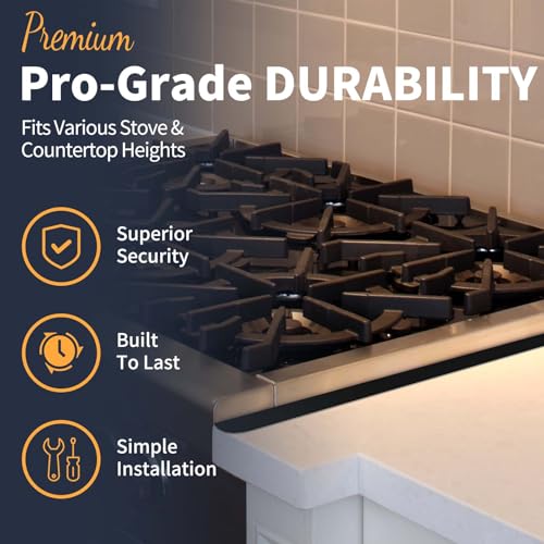 Image of Upgrade 316 Stainless Steel Stove Gap Covers, 2 Pack Stove Gap Filler ALMCALS Stove Gap Guards Range Trim Kit Heat Resistant Oven Gap Filler Between Stovetop and Counter