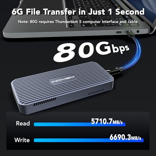 Caja externa para SSD M.2 NVMe con ventilador de enfriamiento miniatura 2