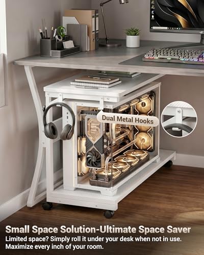 Support de PC sous bureau Armocity chariot informatique et console - 8