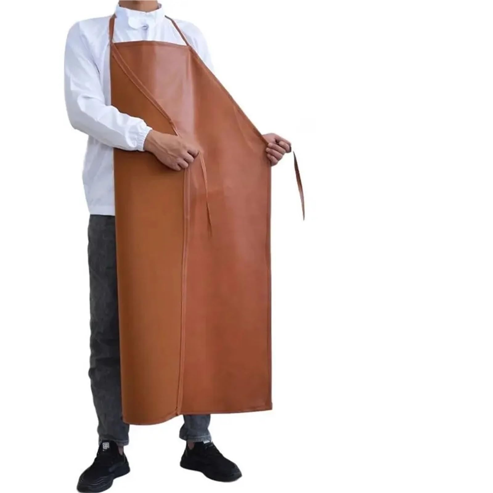 Heavy Duty Tool Apron Delantal de cuero resistente al aceite, unisex, talla grande, for cocina, trabajo, hostelería, estilo masculino, impermeable