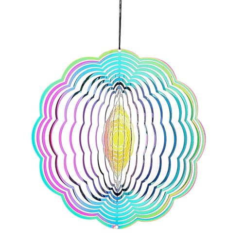 Carillon éolien Mandala le lot de 2 attrape-soleil idéal offrir pour le jardin