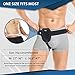 Upgraded Hernia Belt for Men & Women - Adjustable, Universal Fit for Left/Right Inguinal Hernia, Hernia Support Truss with Hot/Cold Gel Packs for Pain Relief & Comfort, Black,L