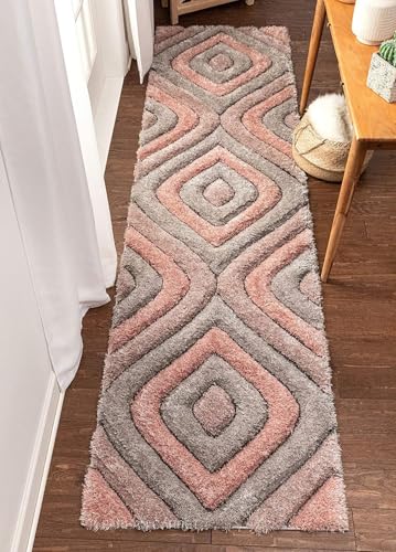 Image of Soft Plain Shaggy Rugs and Carpet for Bedroom Living Room 2x5 Feet M-21