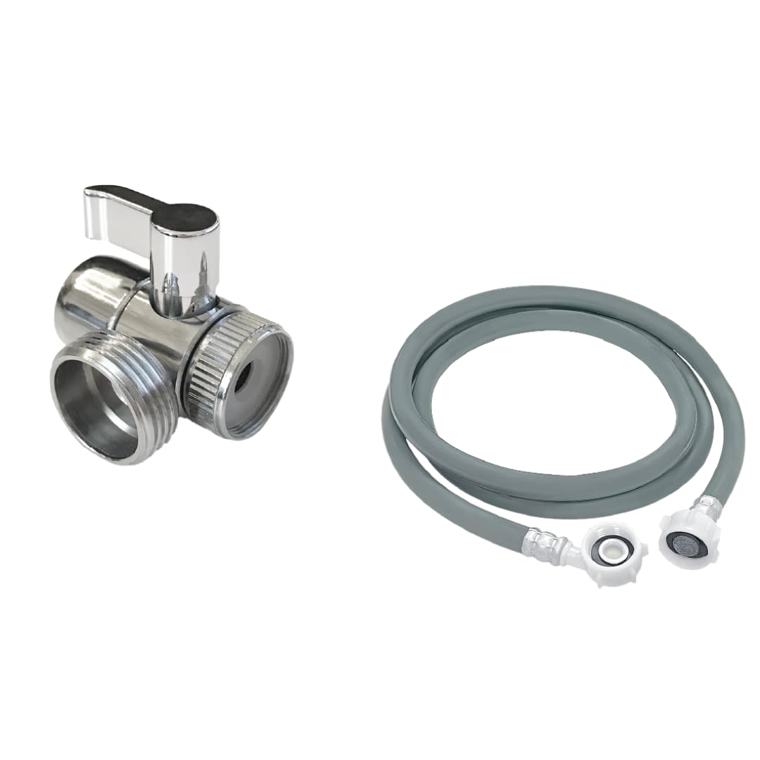 Daan Tech Diverteur de Robinet pour Lave-Vaisselle avec Tuyau d’Alimentation – Accessoires Lave-Vaisselle Bob – Raccordement Facile au Robinet et à l’Arrivée d’Eau – Kit d’Installation de Remplacement