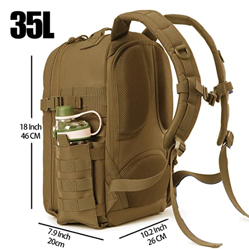 Qt&Qy 35L Military Tactical Backpack For Army Molle Rucksack Small Bug Out Bag Assault Edc Day Pack Hunting Hiking Camping Daypack Outdoor Backpack #TOP3