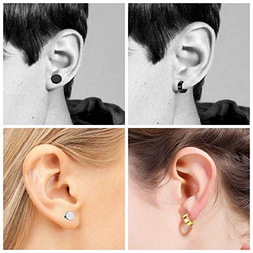 Finrezio 10 Coppie Orecchini Circolari Orecchini