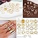 IXNEOP Golden Jewelry Sets for Women Fashion Costume Jewelry Bundle Includ Necklace Bracelet Rings Earrings Set (ix004-glod)