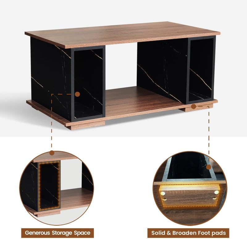 Miniatura 8 de GIA Home Furniture - Juego de 2 mesas auxiliares y soporte para TV, juego de mesa de sala de estar, incluye centro de entretenimiento de 65 pulgadas