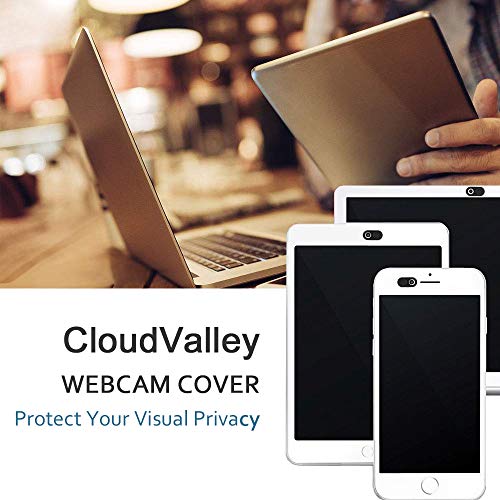 Image of CloudValley Laptop Camera Cover Slide, Metal 0.023 Inch Ultra-Thin, 2 Pack | Web Webcam Cover for MacBook Pro / Air, Laptop, iMac, iPad, iPhone 8 /7, PC Accessories, Privacy Protection, Black & White